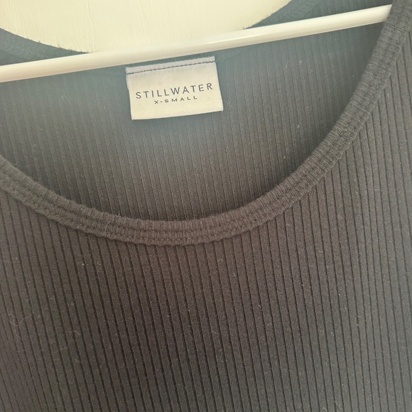 STILLWATER WIDE RIB LONG SLEEVE MAXI Black - Picture 3 of 5